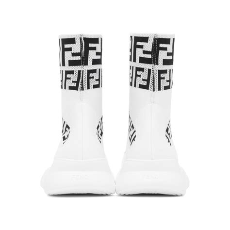 fendi flow sneakers white|fendi knit high top sneakers.